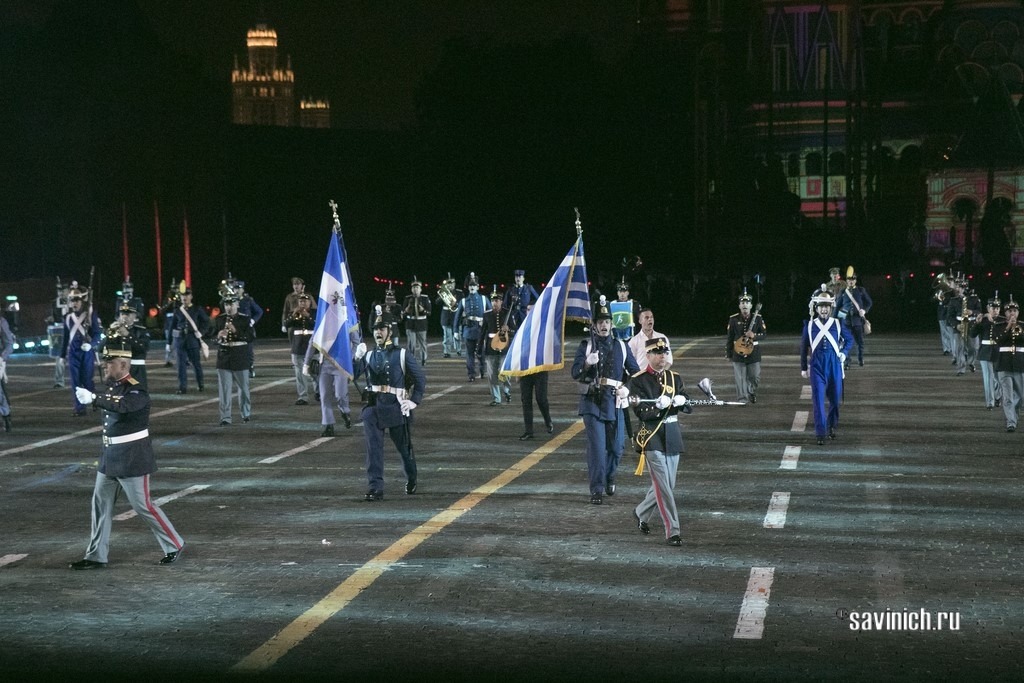 Военный оркестр Главного командования военной поддержки ВС Греции «Тесей» на фестивале "Спасская башня"2021